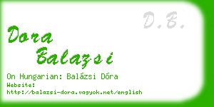 dora balazsi business card